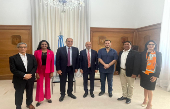 Accompanied by Mphasis delegation, Ambassador Dinesh Bhatia met Guillermo Francos, Chief of Cabinet & Demian Reidel, Chief of Advisors at Casa Rosada